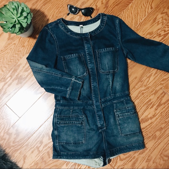 Free People Pants - FREE PEOPLE DENIM ROMPER ✨
